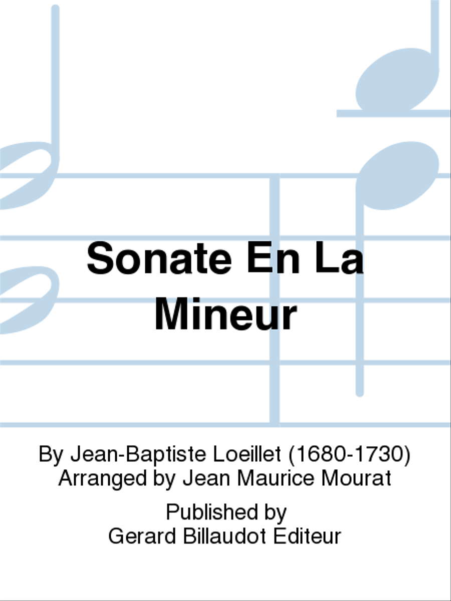 Sonate En La Mineur Chamber Music scores gallery preview page 1