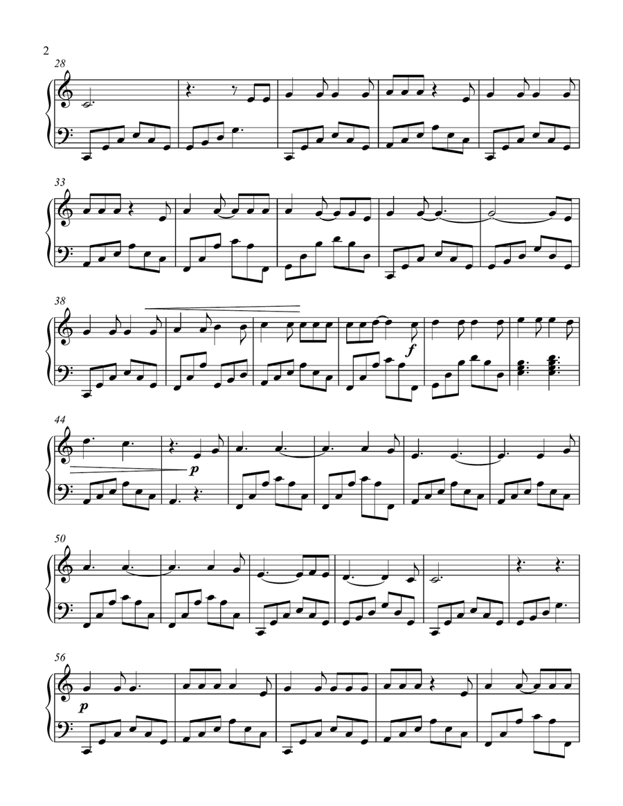 Hallelujah Easy Piano scores gallery preview page 2