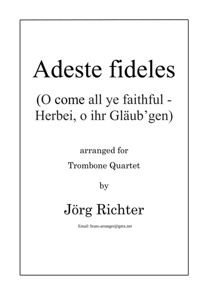 Adeste fideles (O Come All Ye Faithful) for Trombone Quartet image number null