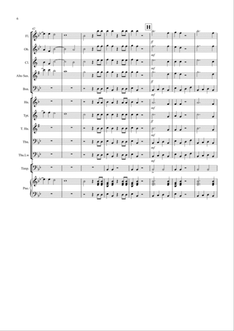 Hallelujah Chorus for School Wind Band - Score Only Concert Band scores gallery preview page 6