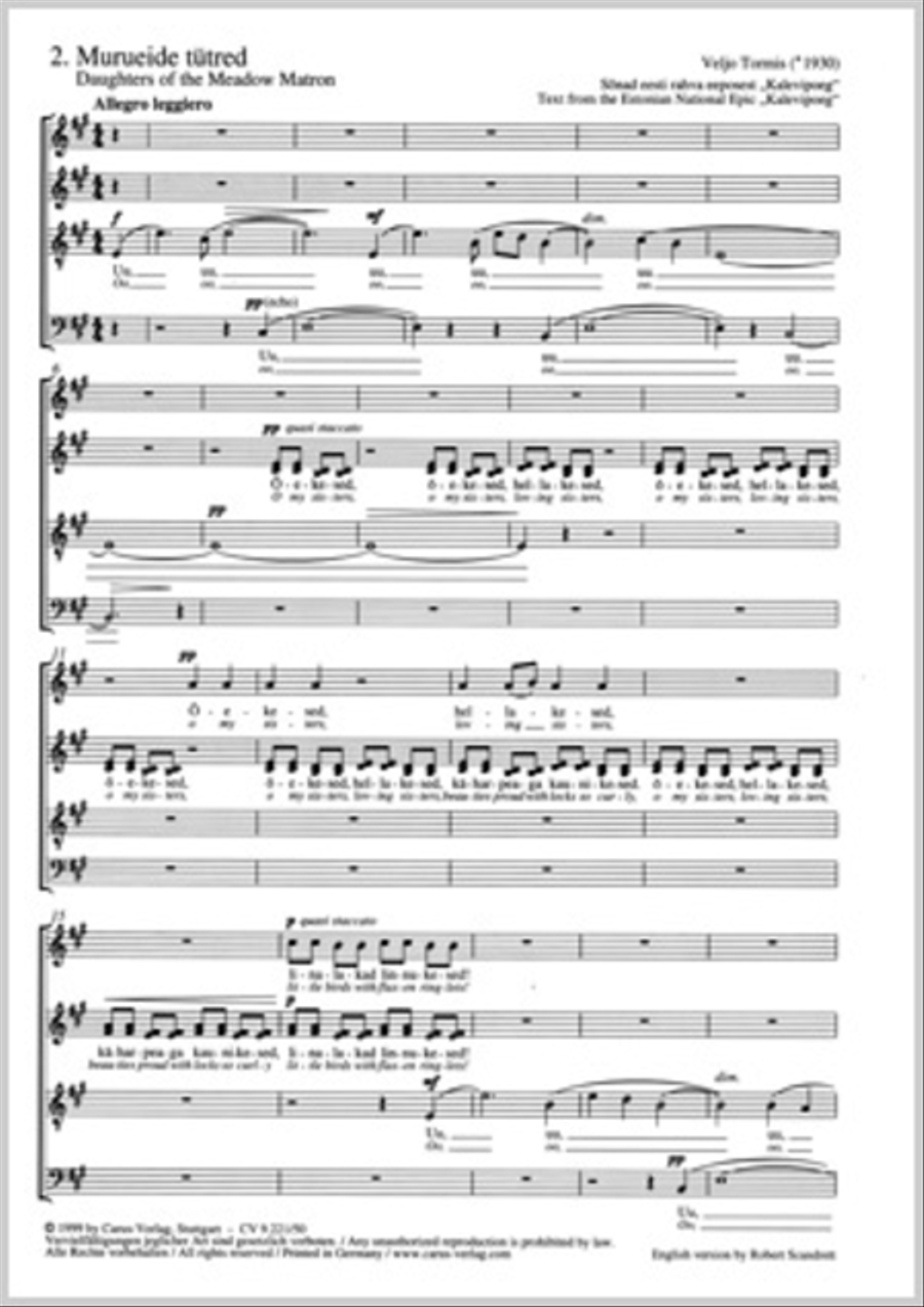 Daughters of the meadow matron (Die Tochter der Elfenkonigin) SSAATTBB scores gallery preview page 1