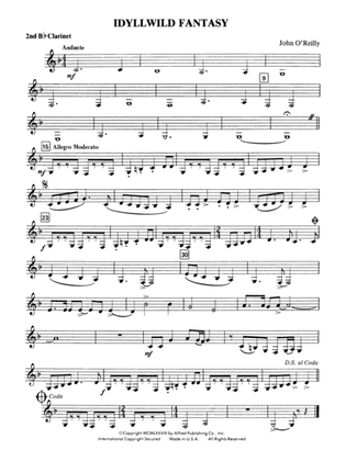 Idyllwild Fantasy: 2nd B-flat Clarinet