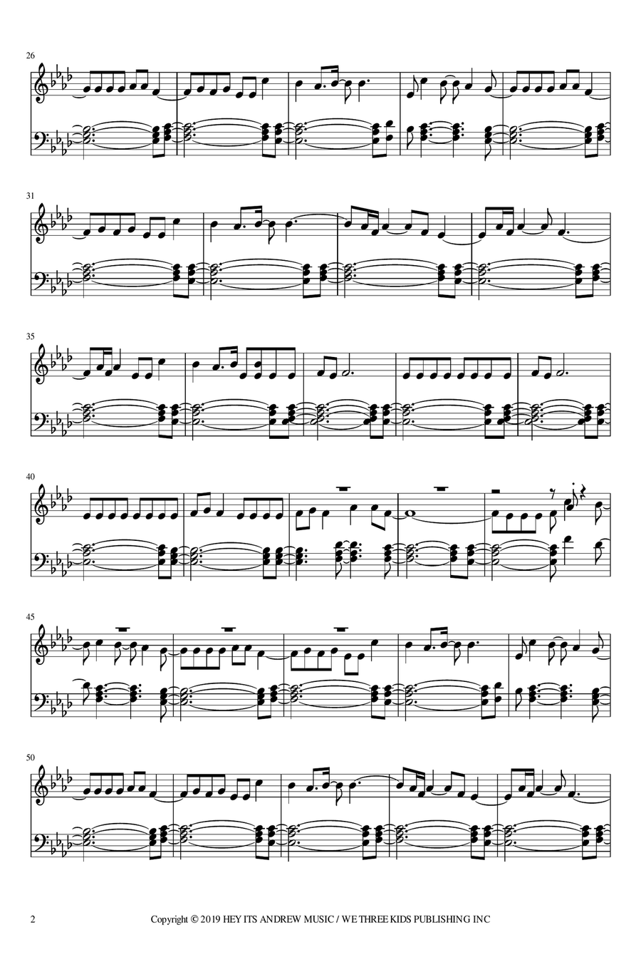 Heart Made Up On You Piano Solo scores gallery preview page 2
