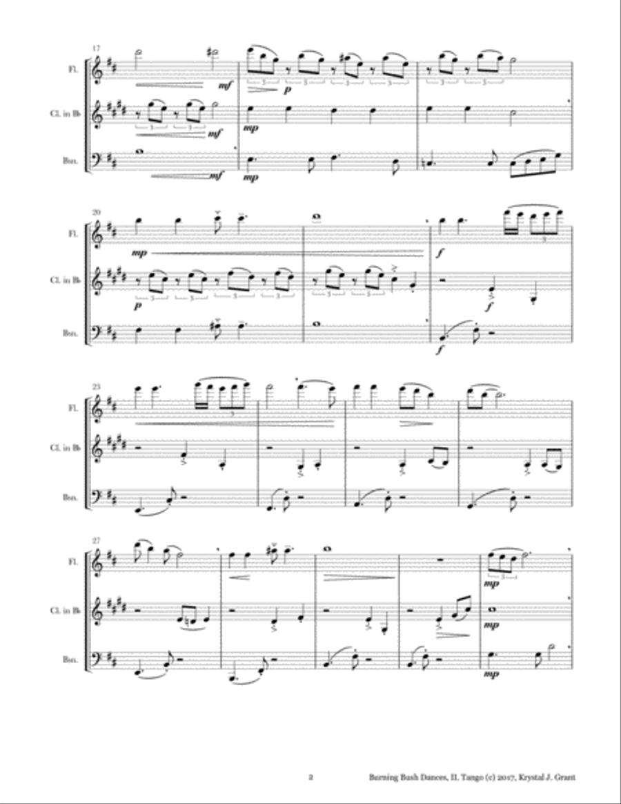 Burning Bush Dances Woodwind Trio scores gallery preview page 6