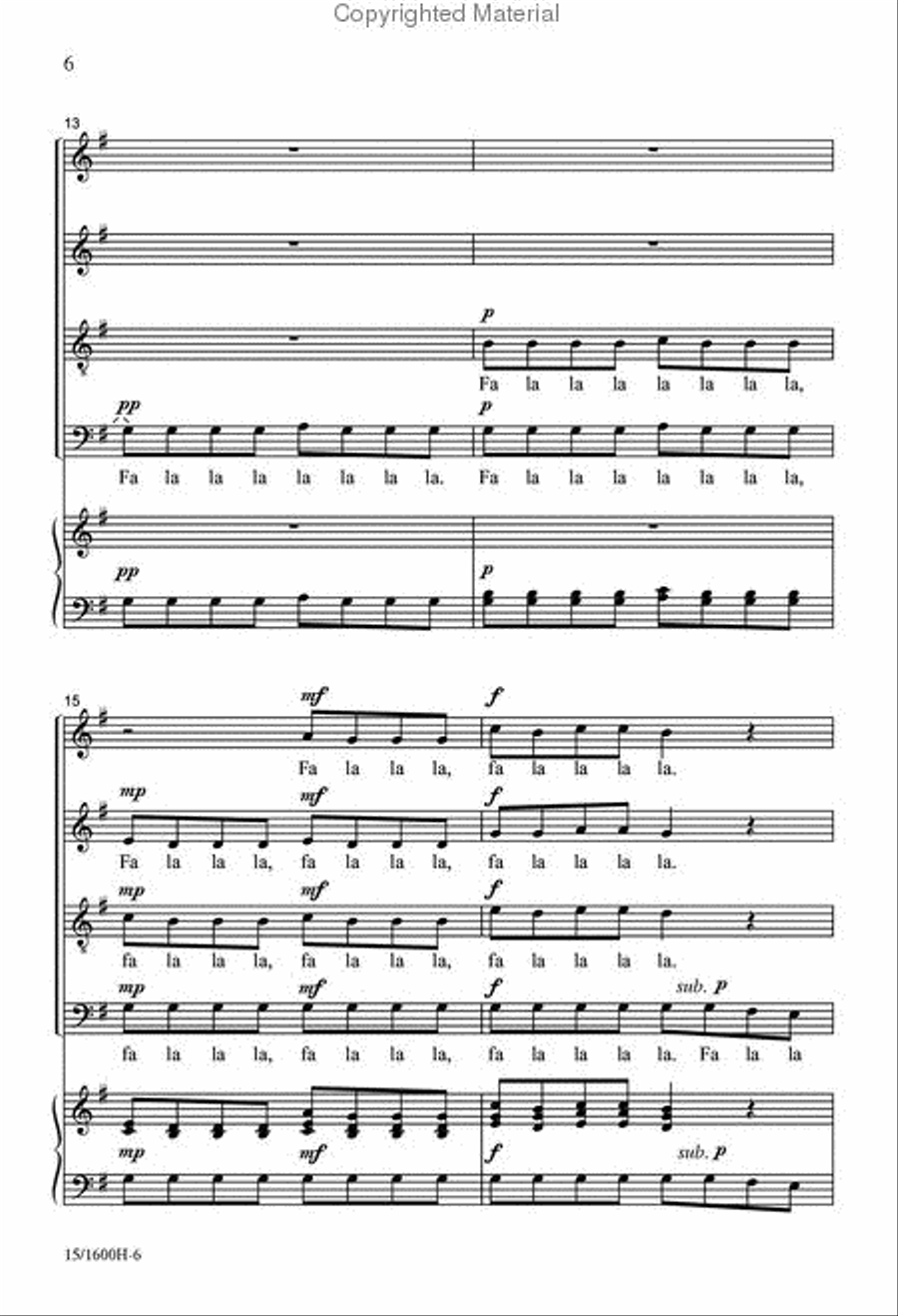 Thirty Second Fa La La Thirty Second Fa La La 4-Part scores gallery preview page 5