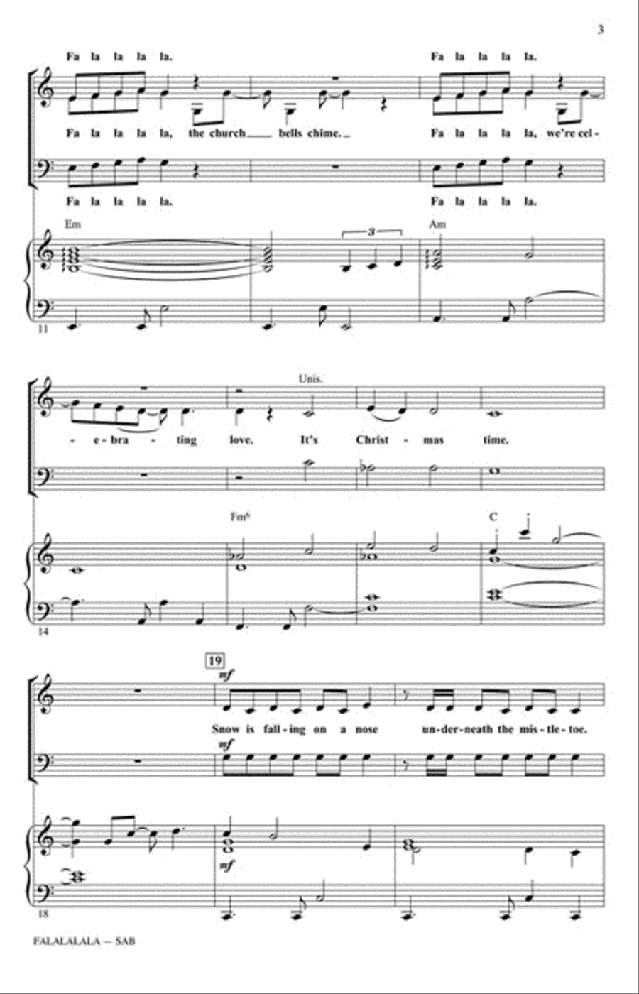 FaLaLaLaLa FaLaLaLaLa 3-Part scores gallery preview page 3