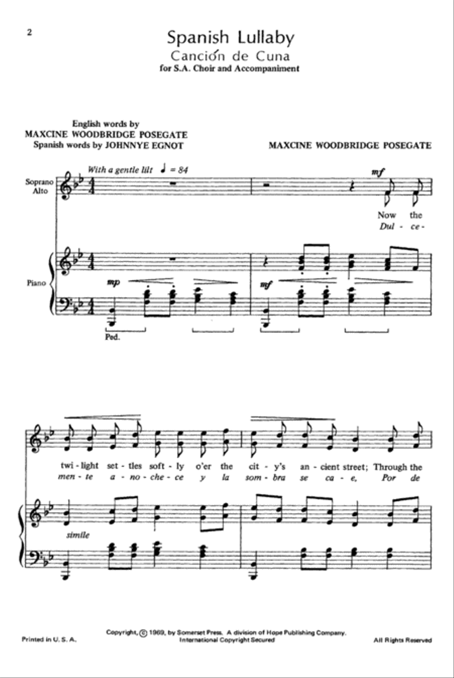 Spanish Lullaby SA scores gallery preview page 10