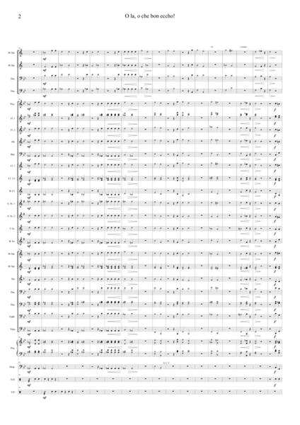 O LA, O CHE BON ECCHO (Orlando di Lasso) for Brass Quartet and Wind Band by Orlande De Lassus Concert Band - Digital Sheet Music