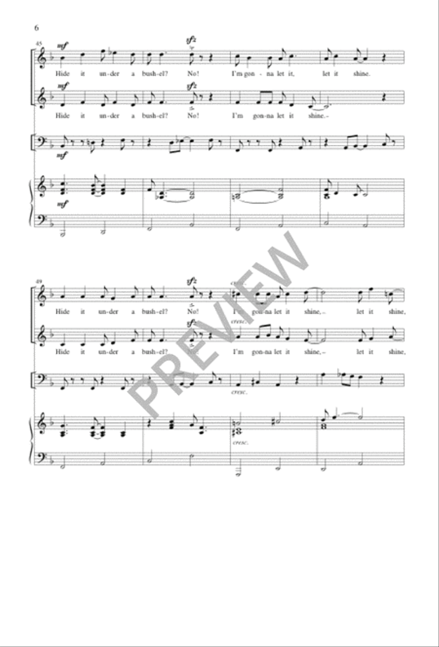 This Little Light of Mine SSA scores gallery preview page 6