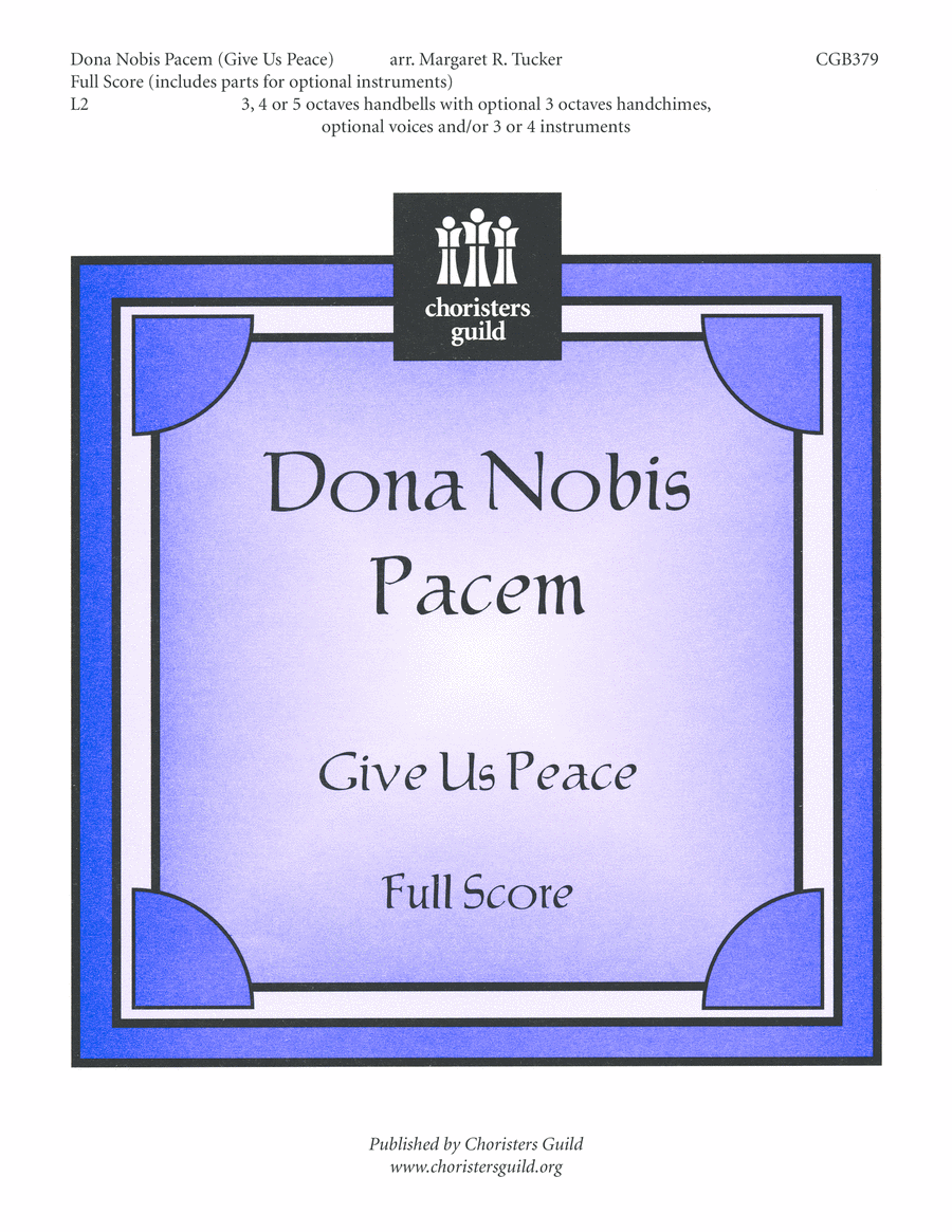 Dona Nobis Pacem (Full Score, includes instrumental parts) Handbell Choir scores gallery preview page 1
