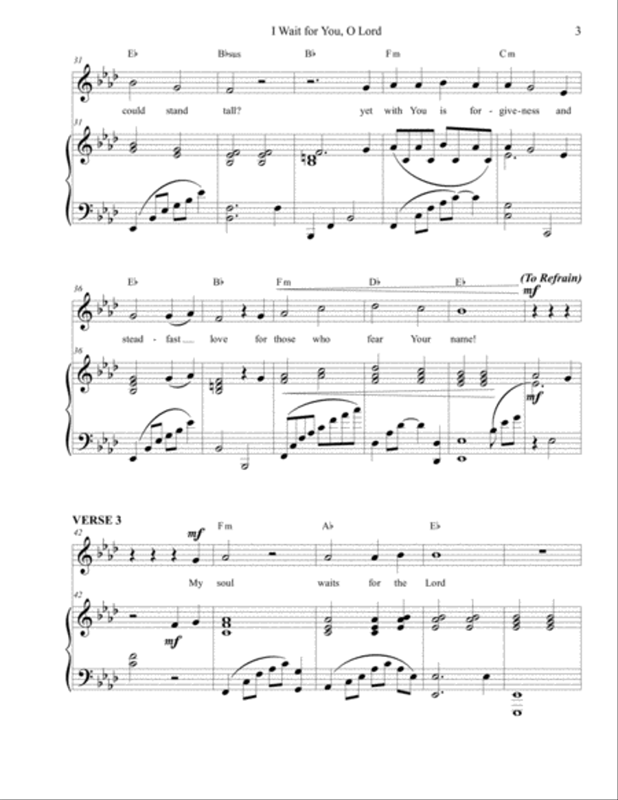 I Wait for You, O Lord (Psalm 130) Voice Solo scores gallery preview page 3