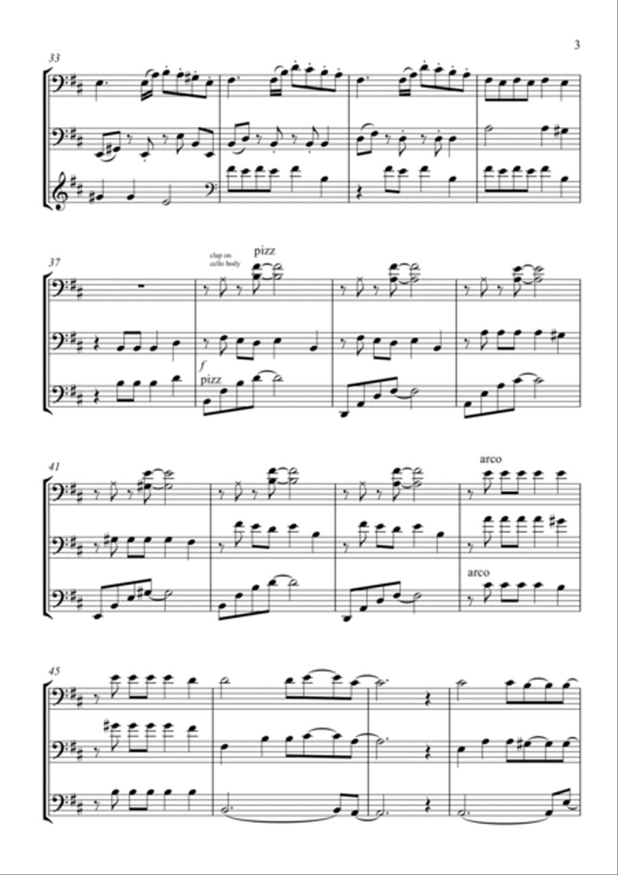 Radioactive - Score Only Radioactive - Score Only String Trio scores gallery preview page 3