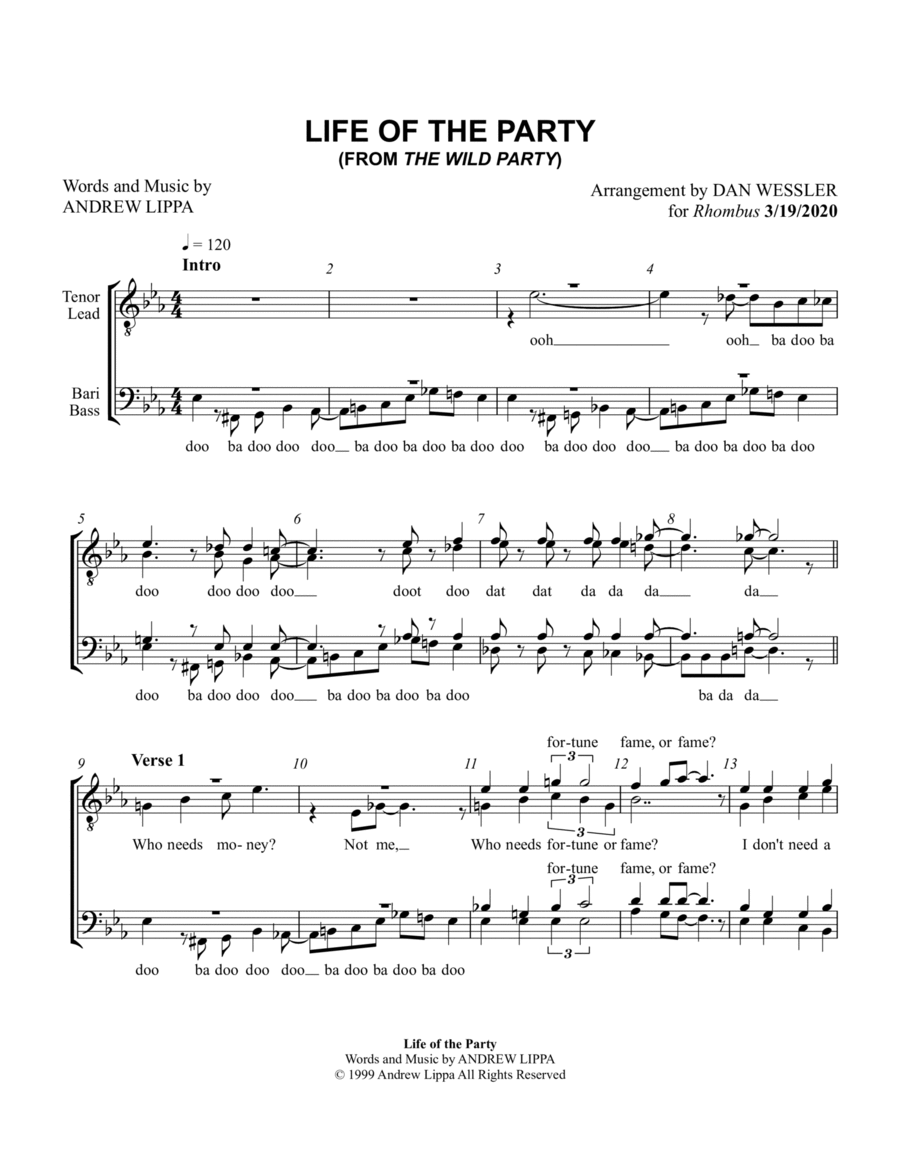 The Life Of The Party The Life Of The Party TTBB scores gallery preview page 1