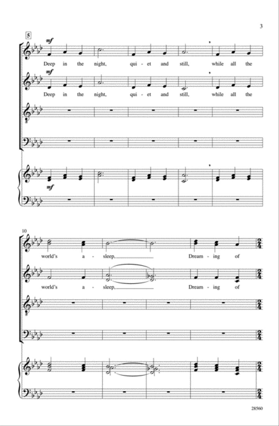 The Winter's Night 4-Part scores gallery preview page 3