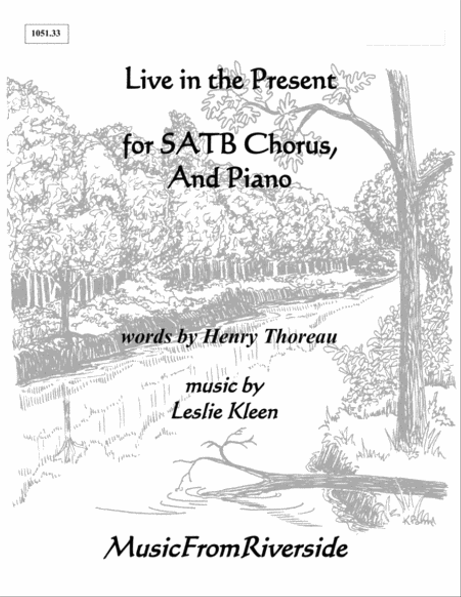 Live in the Present for SATB Chorus and Piano 4-Part scores gallery preview page 1