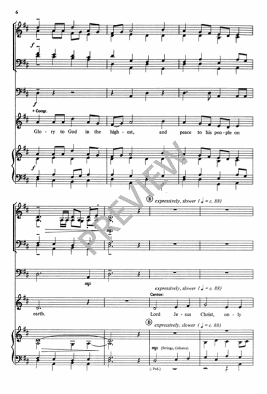 Melodic Gloria Melodic Gloria Unison Choir scores gallery preview page 7