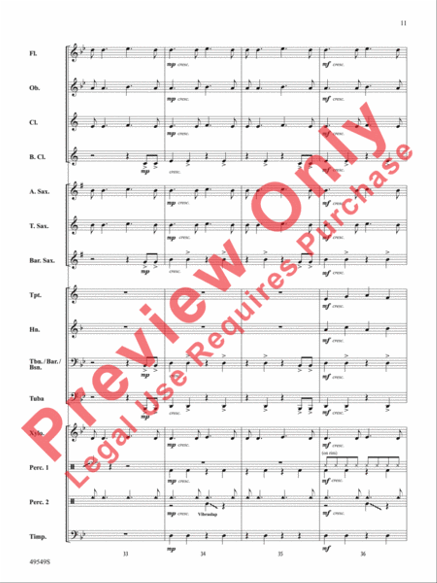 The Dreaded Devious Diabolical Dotted Dragon Concert Band scores gallery preview page 12