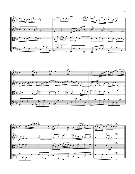 Bach-Air on the G string for string quartet