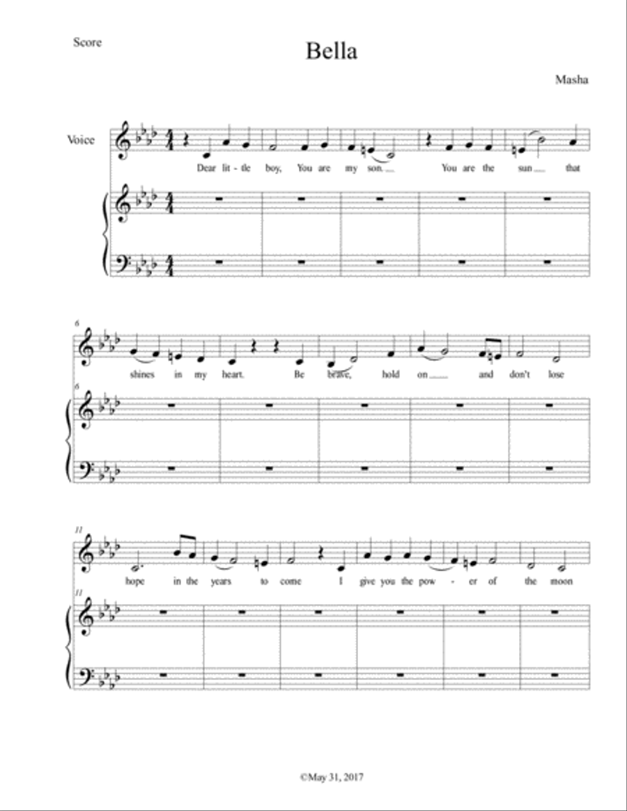 Bella Voice Solo scores gallery preview page 1