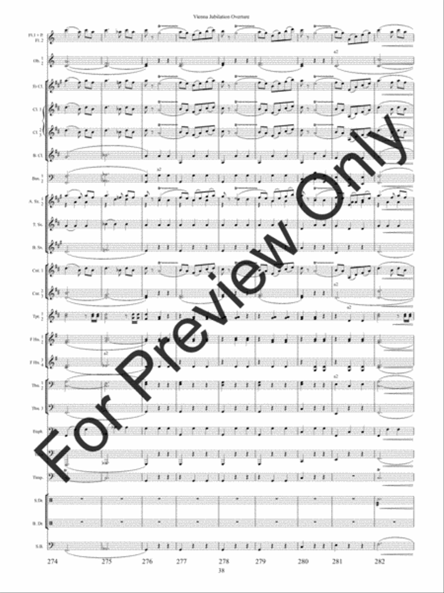 Vienna Jubilation Overture Concert Band scores gallery preview page 41