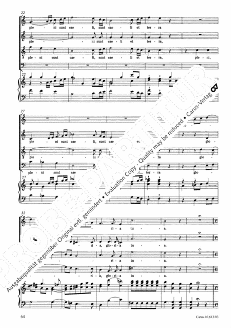 Mass in C (Missa in C) 4-Part scores gallery preview page 65