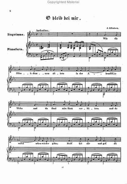 O bleib bei mir für Singstimme und Pianoforte (1848/55)