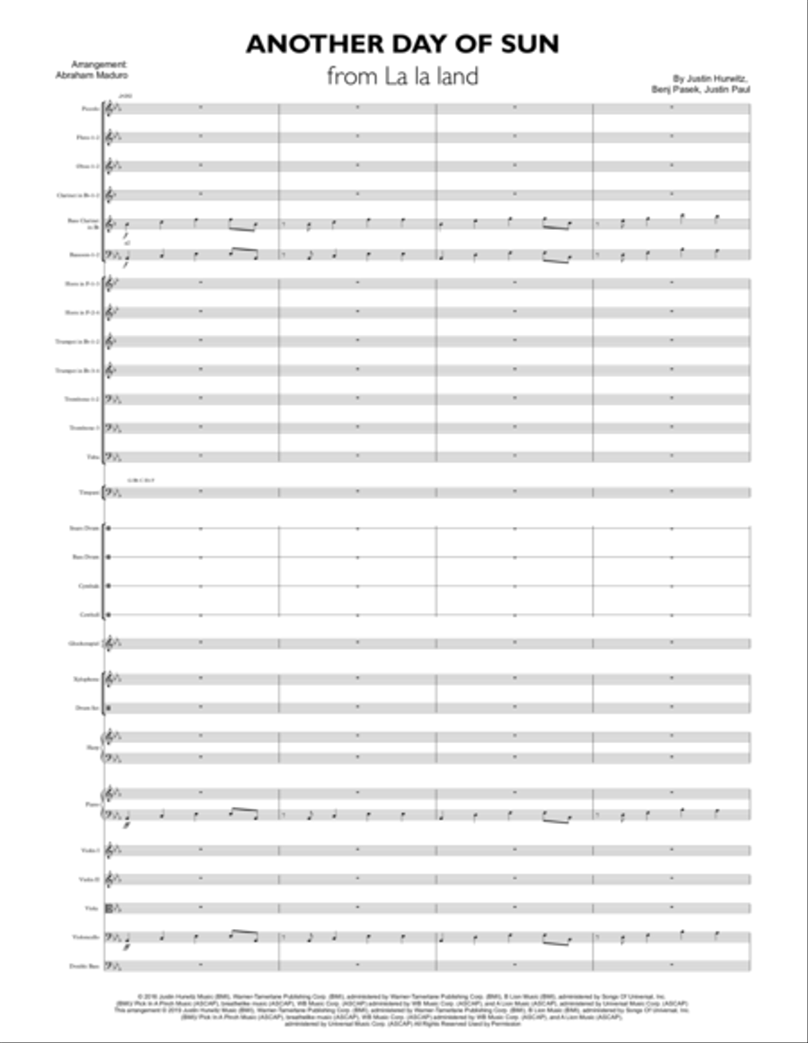 Another Day Of Sun Full Orchestra scores gallery preview page 3