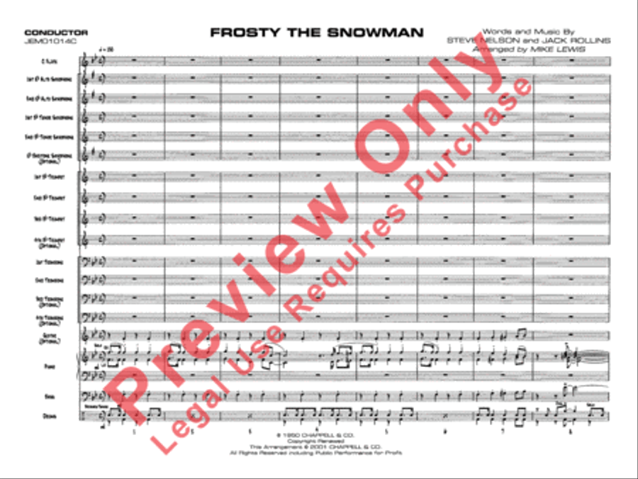 Frosty the Snowman Jazz Ensemble scores gallery preview page 3
