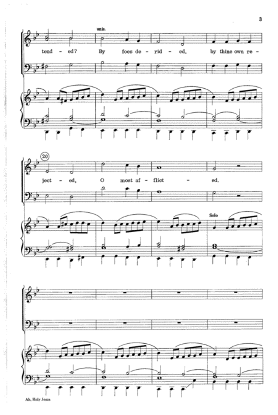 Ah, Holy Jesus Ah, Holy Jesus 4-Part scores gallery preview page 3