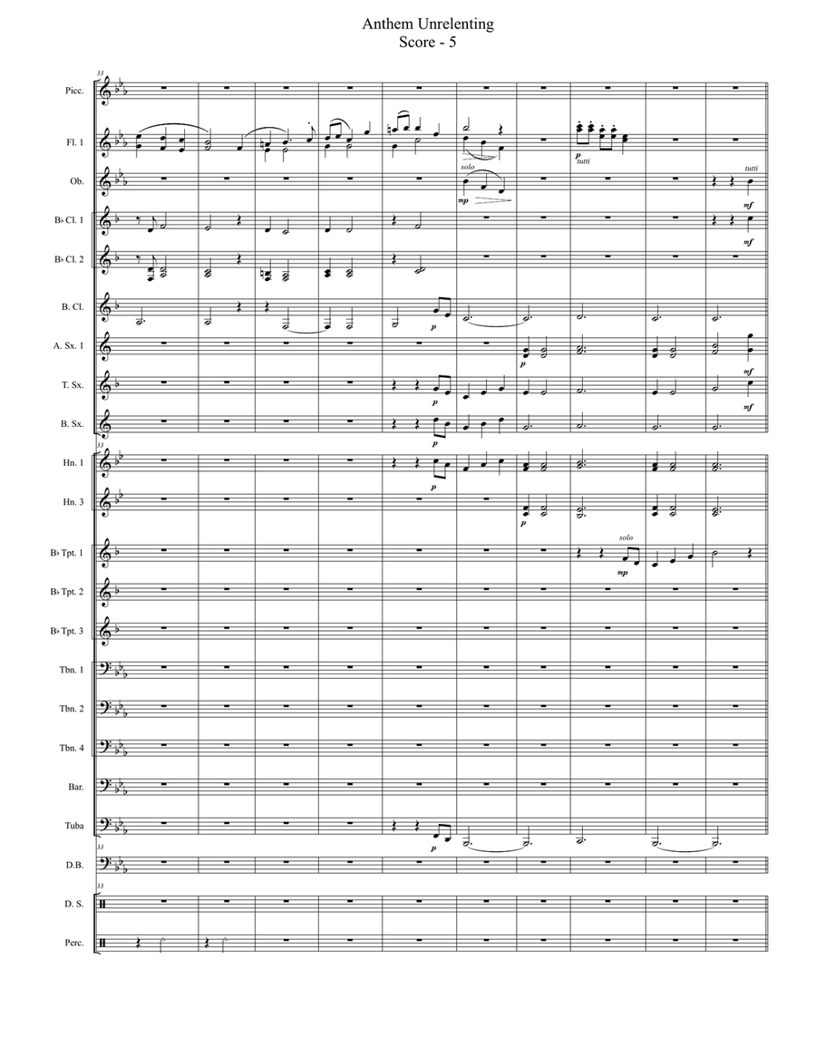 Anthem Unrelenting Concert Band scores gallery preview page 5
