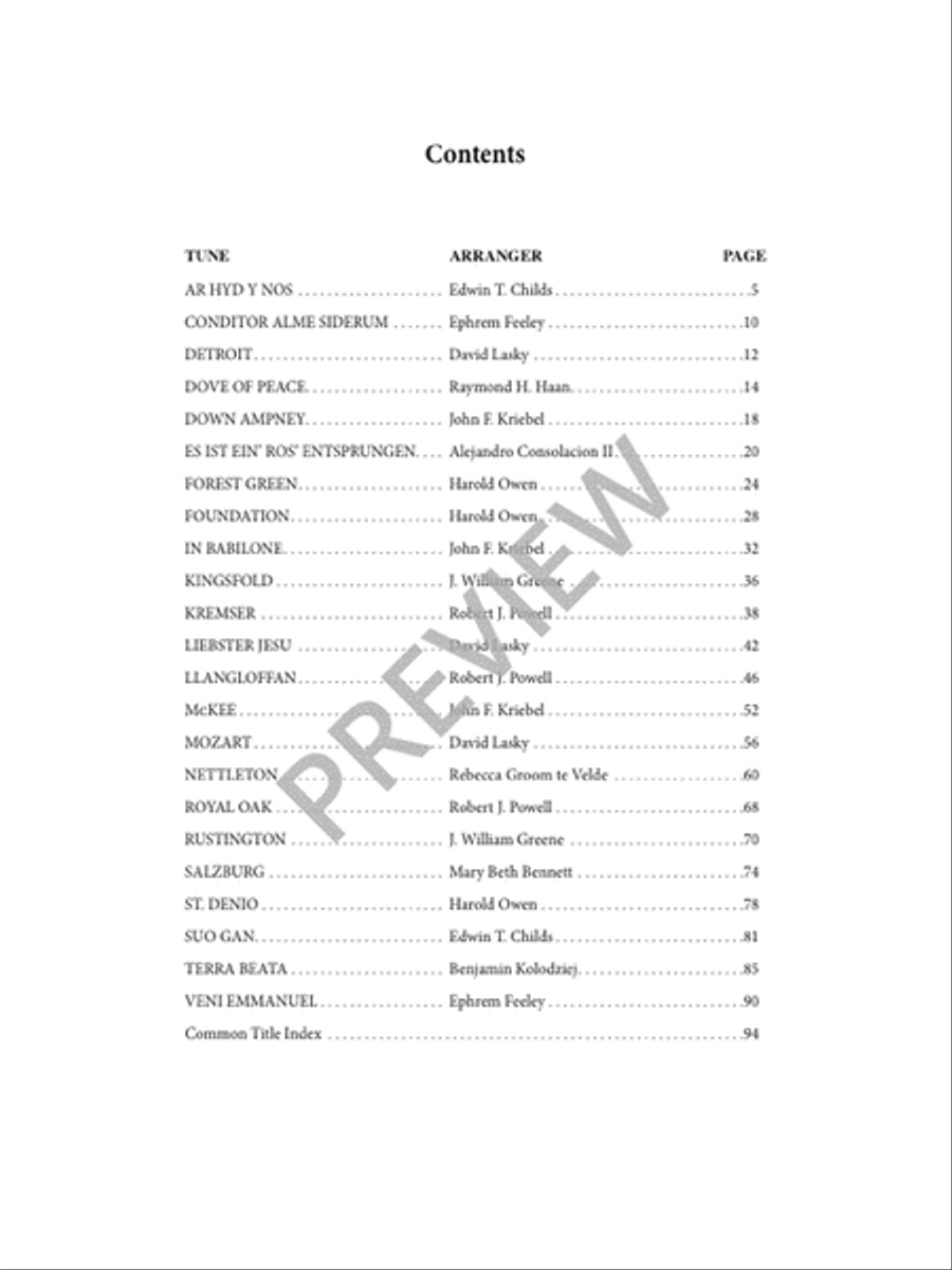 Gathered to Worship - Volume 1 Hymn Anthems scores gallery preview page 4