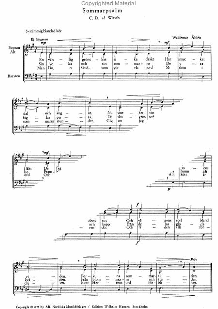 Sommarpsalm 3-Part scores gallery preview page 2