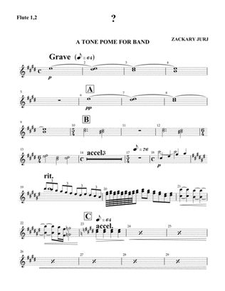 question mark a tone pome for band