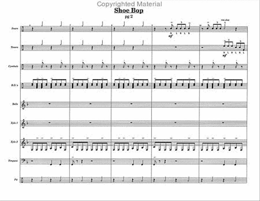 Shoe Bop Percussion Ensemble scores gallery preview page 4