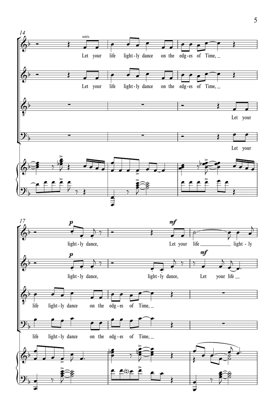 Dancing on the Edges of Time Divisi scores gallery preview page 4