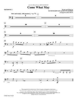 Book cover for Come What May (from Moulin Rouge) (arr. Mac Huff) - Trombone 2