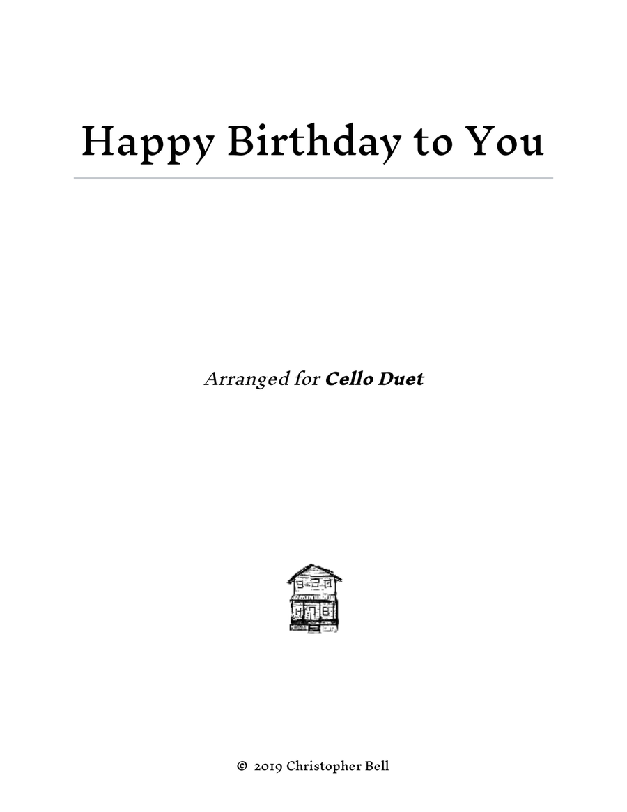 Happy Birthday - Cello Duet Happy Birthday - Cello Duet String Duet scores gallery preview page 1