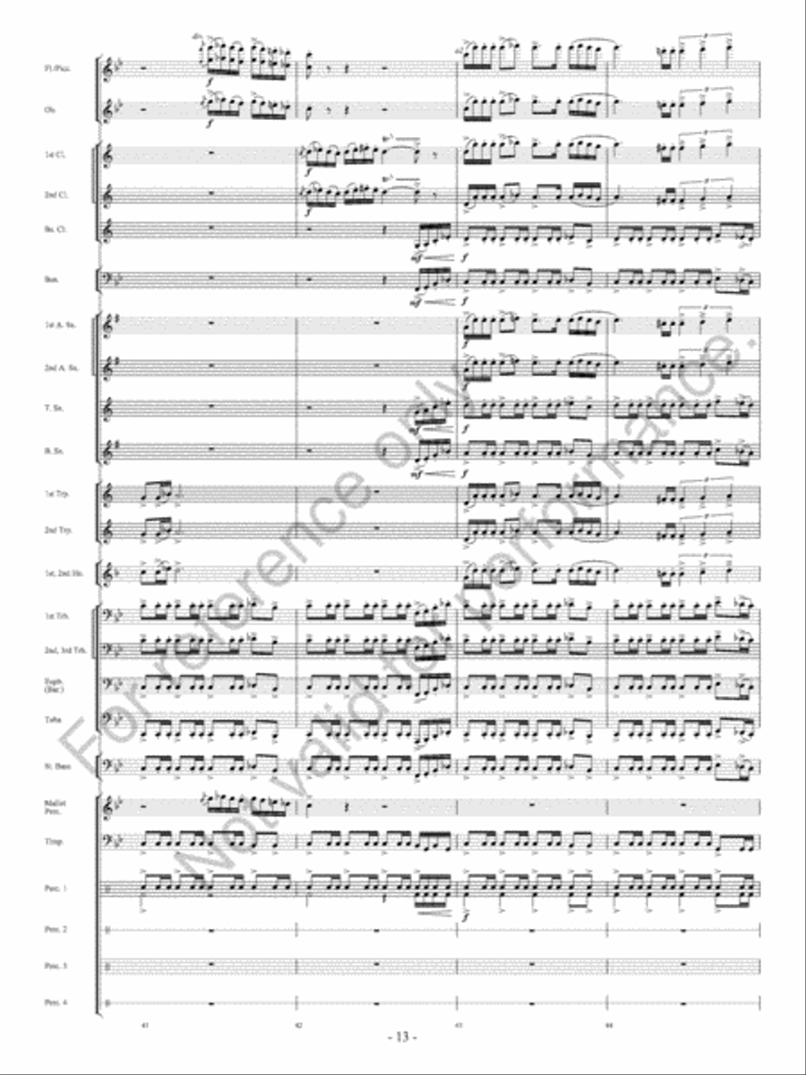 The Ocean Of Fire The Ocean Of Fire Concert Band scores gallery preview page 14