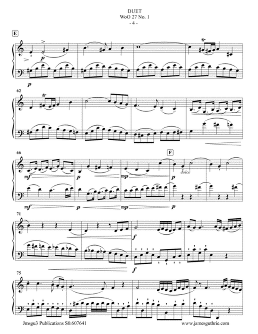 Beethoven: Three Duets WoO 27 for Trumpet & Bass Trombone image number null