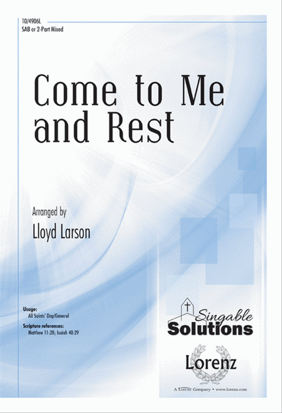 Come to Me and Rest 3-Part scores gallery preview page 1