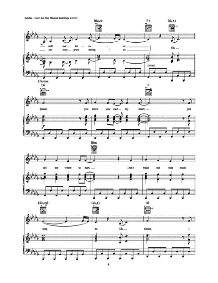 Don't Let This Moment End Piano, Vocal, Guitar scores gallery preview page 4