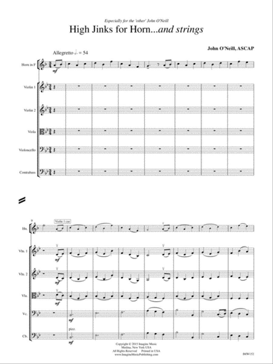 High Jinks Set of Parts scores gallery preview page 8
