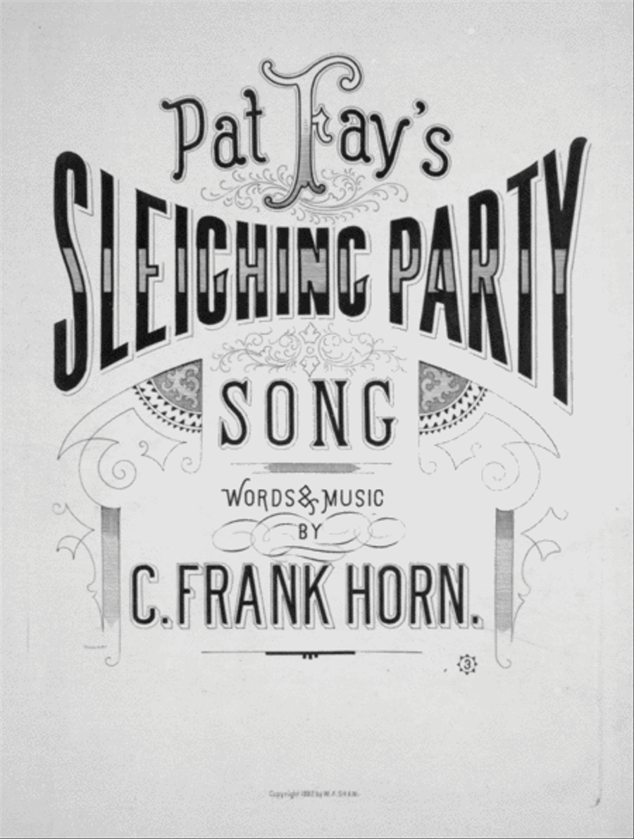 Pat Fay's Sleighing Party Song Voice scores gallery preview page 1