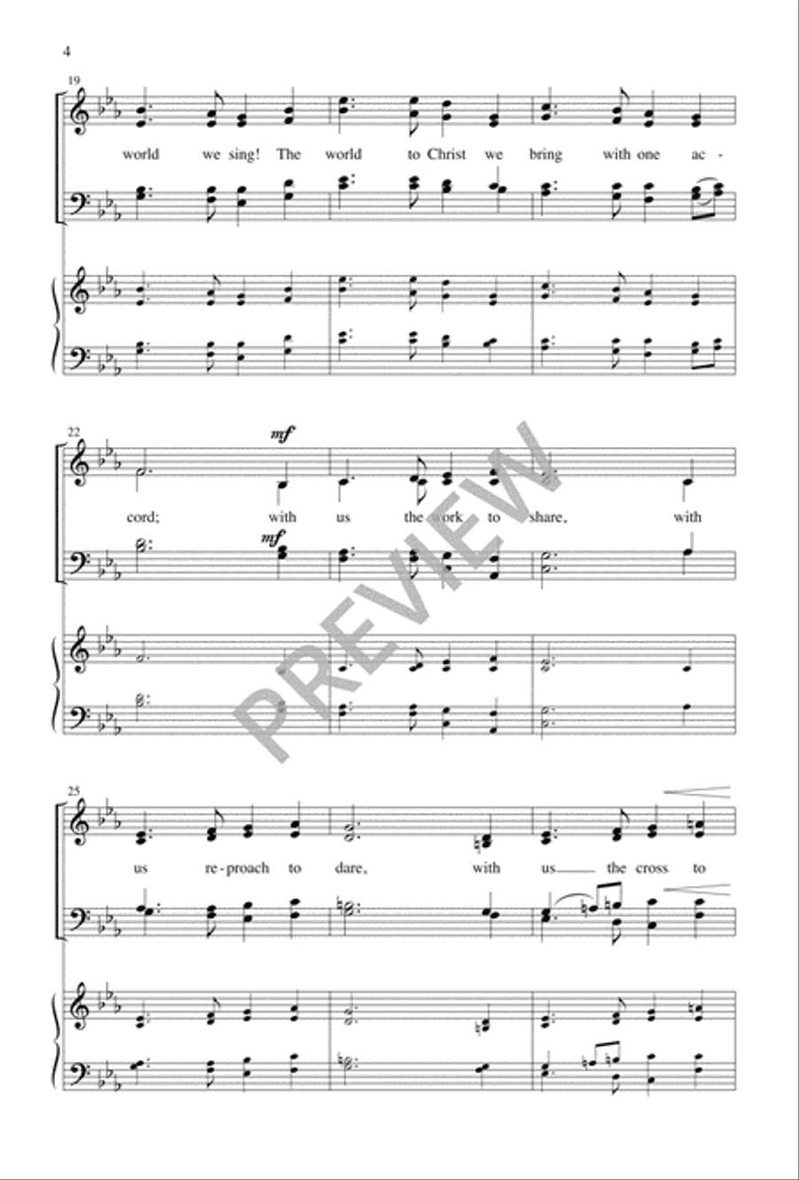 Christ for the World We Sing 4-Part scores gallery preview page 5