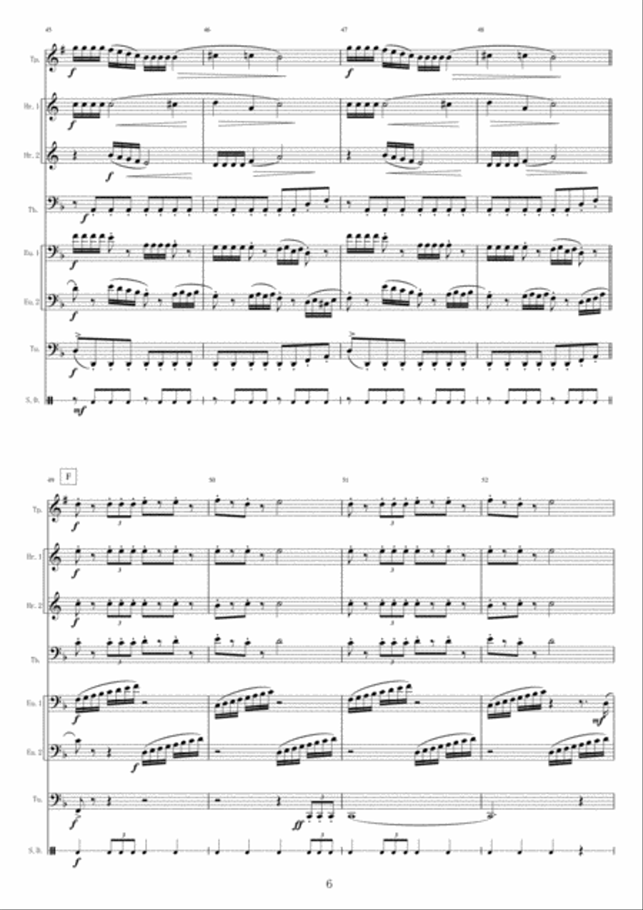 <Brass Septet and Snare Drum> March from The Nutcracker Large Ensemble scores gallery preview page 6