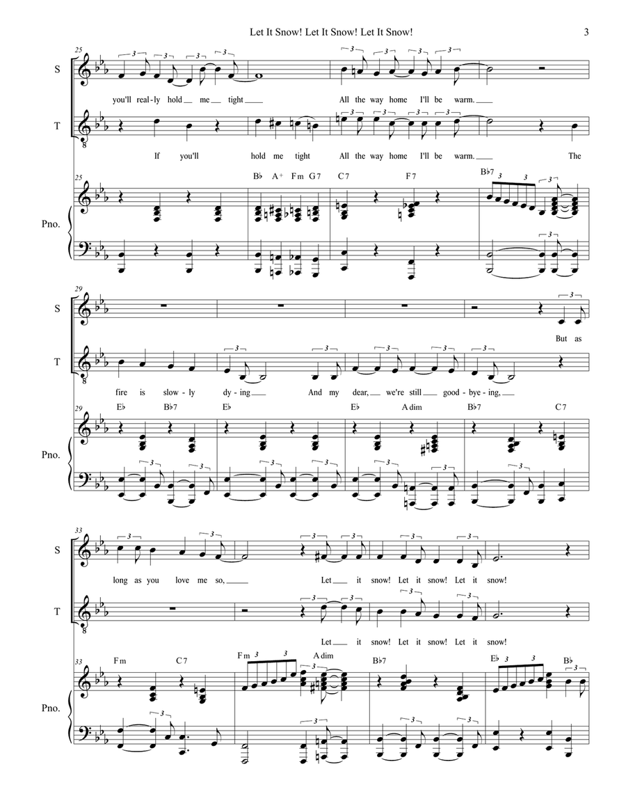 Let It Snow! Let It Snow! Let It Snow! Vocal Duet scores gallery preview page 3