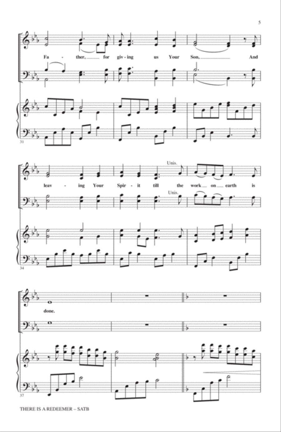 There Is A Redeemer 4-Part scores gallery preview page 4