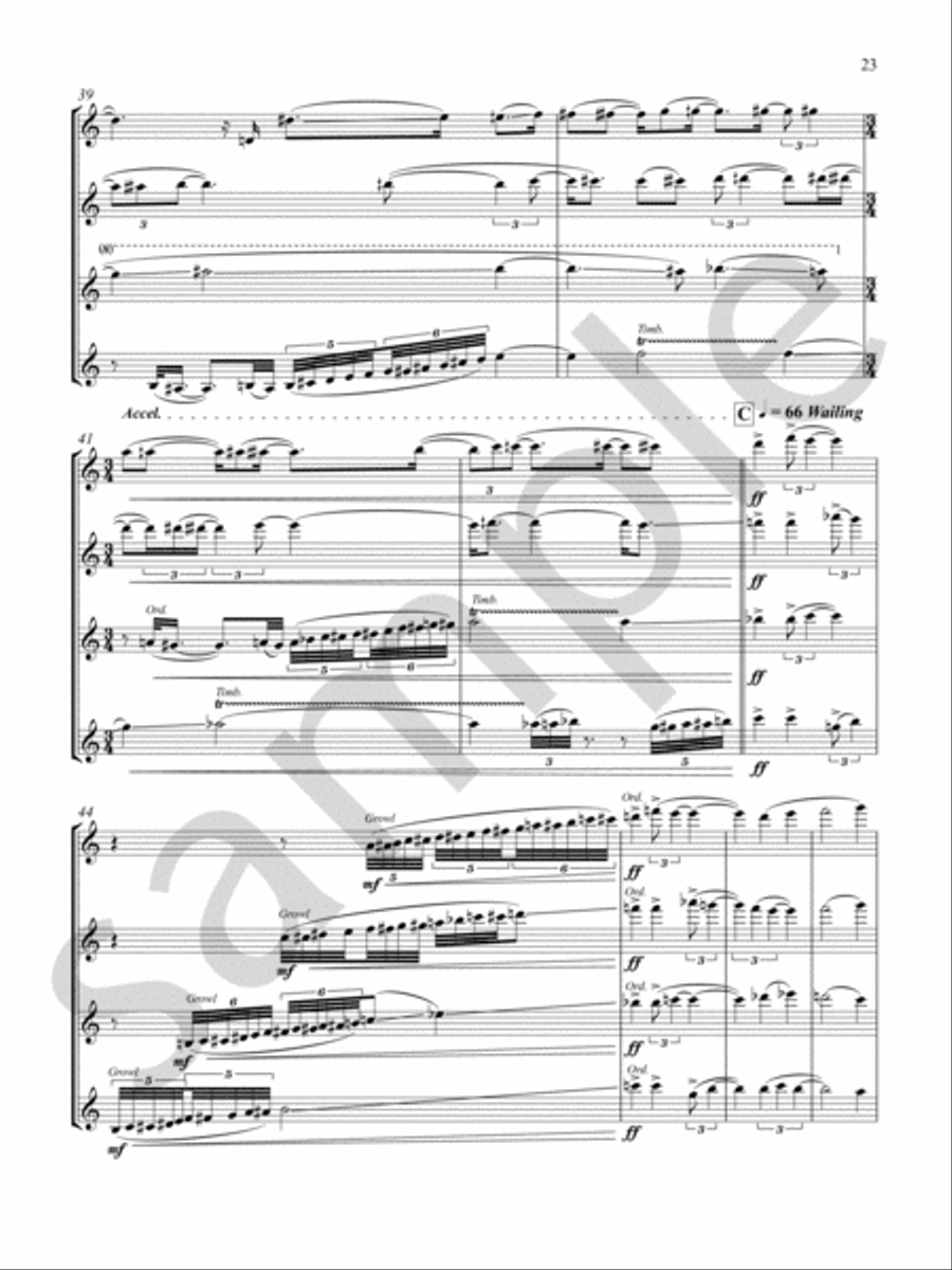 Flight of Icarus Saxophone Quartet scores gallery preview page 12