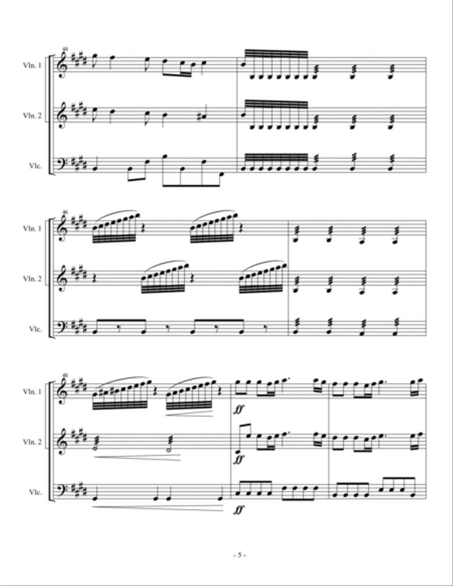 Spring From The Four Seasons (arranged for String Trio) String Trio scores gallery preview page 6