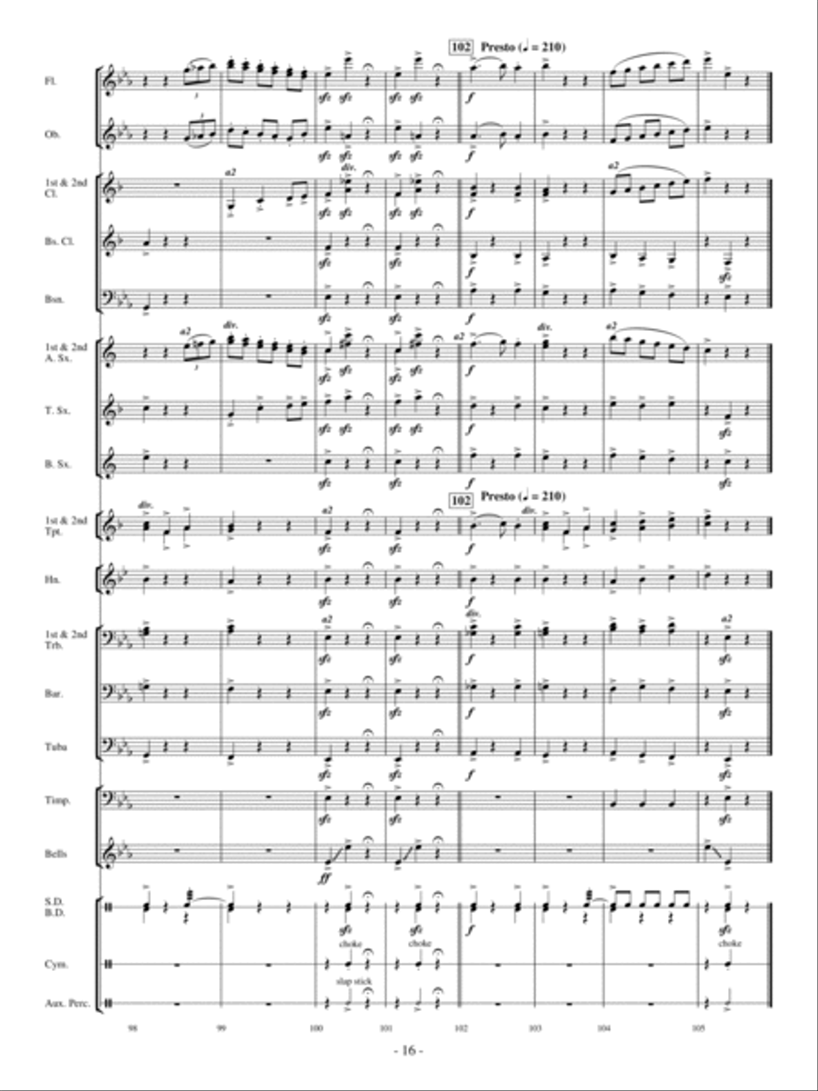 A Crazy, Mixed-Up Opera Concert Band scores gallery preview page 15